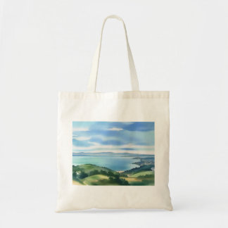 Coastal Watercolor Bag Tygkasse