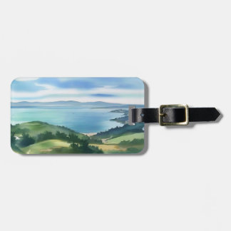 Coastal Watercolor Luggage Tag Bagagebricka