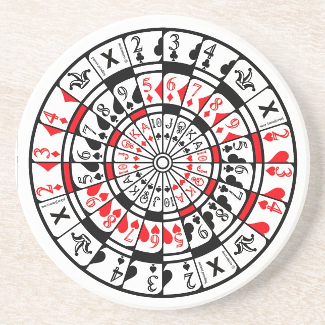 Coaster Dartboard Card Design Underlägg (Framsidan)