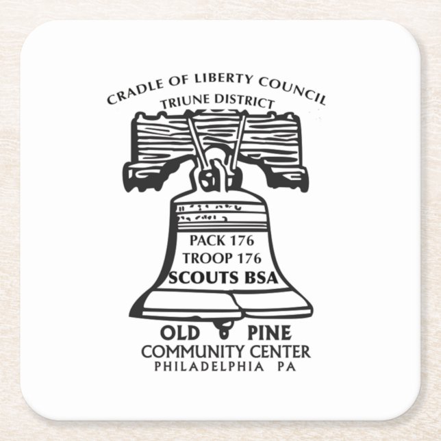 Coaster (Plastic) Underlägg Papper Kvadrat (Framsidan)