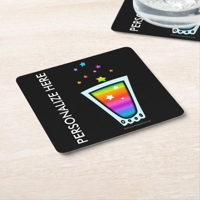COASTER - SKÅLAR! SHOTGLAS UNDERLÄGG PAPPER KVADRAT (Vinklad)