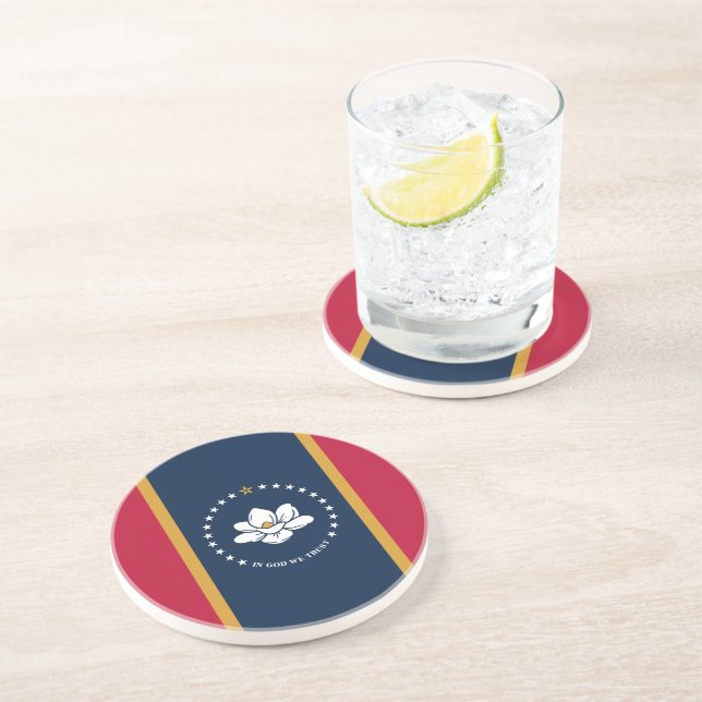 Coaster with Flag of Mississippi State, USA Underlägg (Sidan)