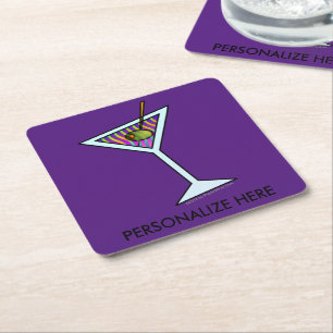COASTERS - MARTINI DESIGN UNDERLÄGG PAPPER KVADRAT