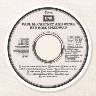 Coasters - Red Rose Underlägg Papper Rund