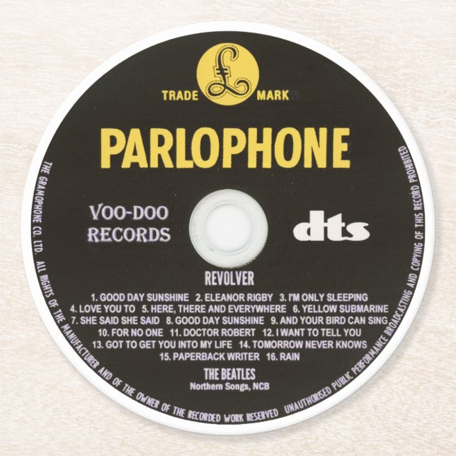 Coasters - Revolver Underlägg Papper Rund (Framsidan)