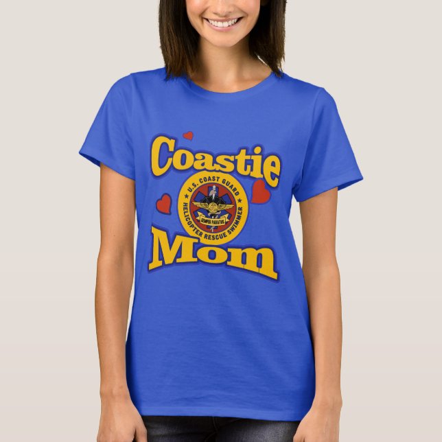 Coastie mamma - räddingsimmare tee shirt (Framsida)