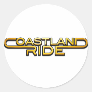 Coastland Ride - name logo Runt Klistermärke