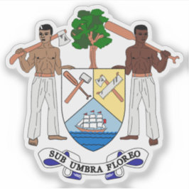 Coat of arms of British Honduras-Belize, 1967-1981 Klistermärken
