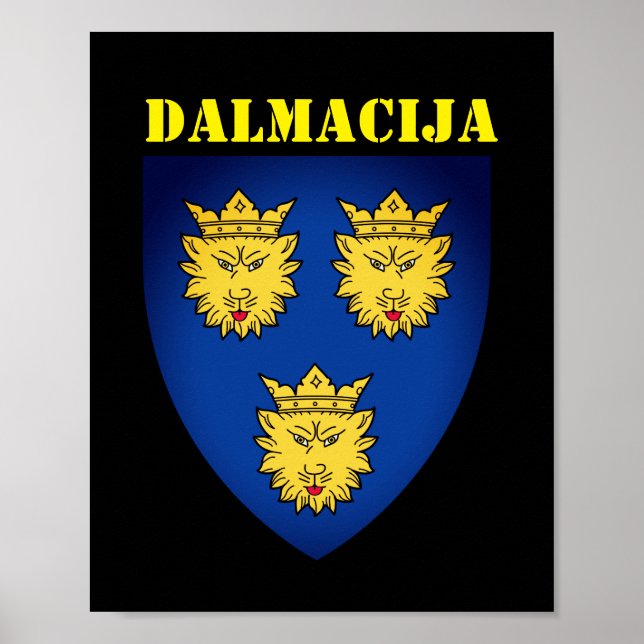 Coat of Arms of Dalmatia, Croatia Poster (Framsidan)
