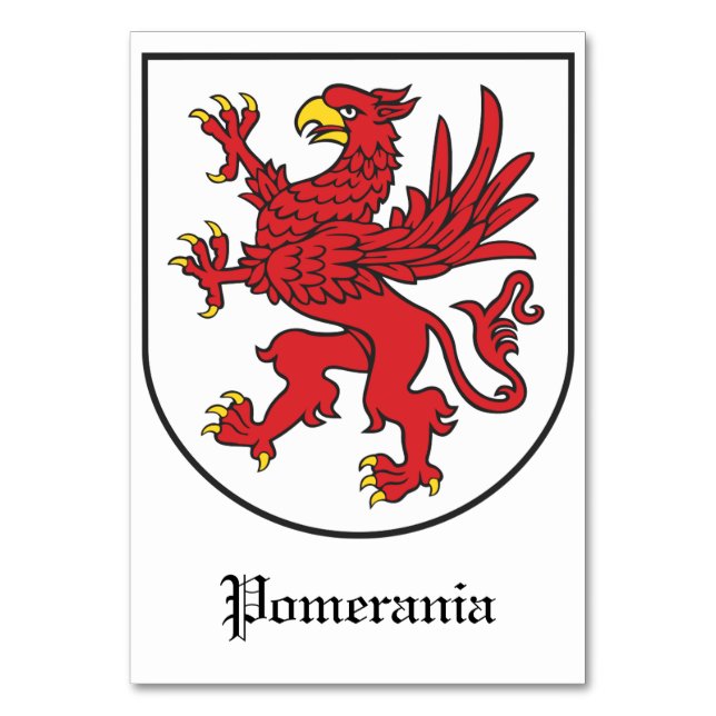 Coat of Arms of Pomerania Majestic Griffin Art Bordsnummer (Framsidan)