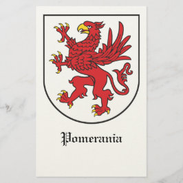 Coat of Arms of Pomerania Majestic Griffin Art Brevpapper