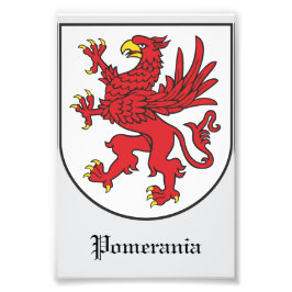 Coat of Arms of Pomerania Majestic Griffin Art Fototryck