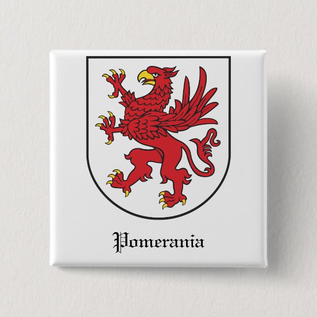 Coat of Arms of Pomerania Majestic Griffin Art Knapp (Framsida)