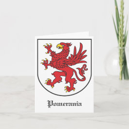 Coat of Arms of Pomerania Majestic Griffin Art Kort