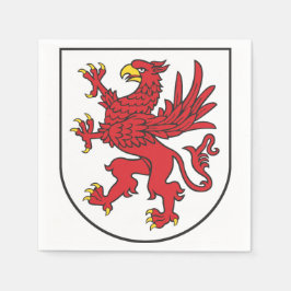 Coat of Arms of Pomerania Majestic Griffin Art Pappersservett