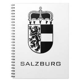 Coat of Arms of Salzburg Monochrome Fine Art Anteckningsbok