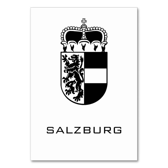 Coat of Arms of Salzburg Monochrome Fine Art Bordsnummer (Framsidan)
