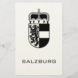 Coat of Arms of Salzburg Monochrome Fine Art Brevpapper