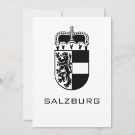 Coat of Arms of Salzburg Monochrome Fine Art Inbjudningar