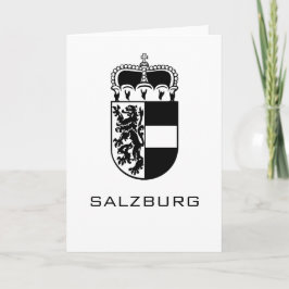 Coat of Arms of Salzburg Monochrome Fine Art Kort