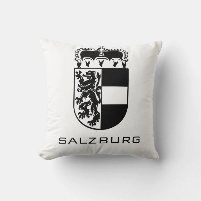 Coat of Arms of Salzburg Monochrome Fine Art Kudde (Framsida)