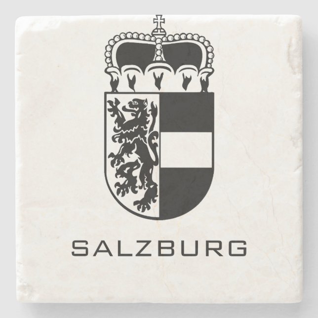 Coat of Arms of Salzburg Monochrome Fine Art Stenunderlägg (Framsidan)