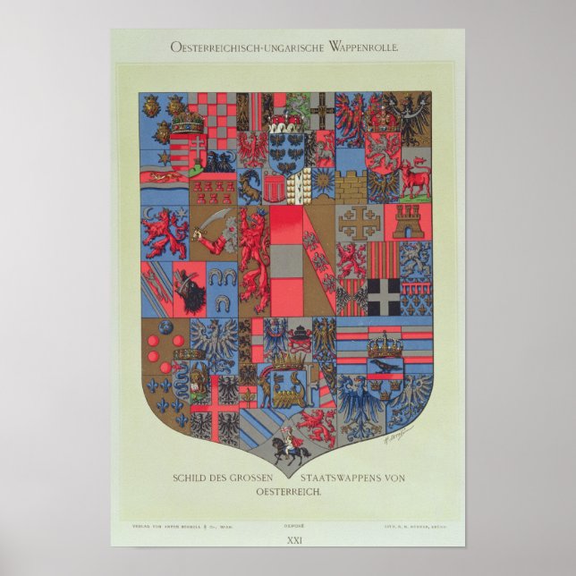 Coat of Arms of the Austro-Hungarian Empire Poster (Framsidan)