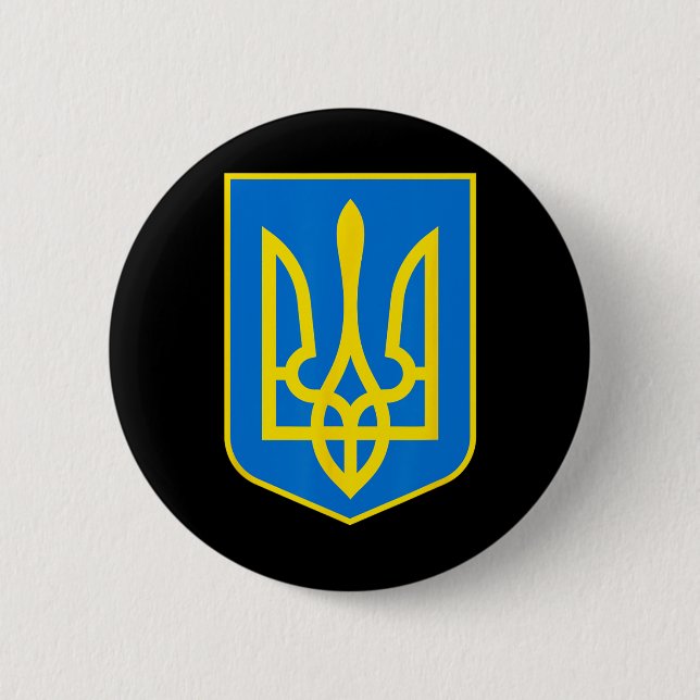 Coat Of Arms Of Ukraine - Slava Ukraini 2  Knapp (Framsida)