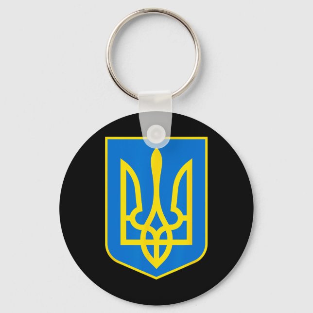Coat Of Arms Of Ukraine - Slava Ukraini 2  Nyckelring (Framsida)