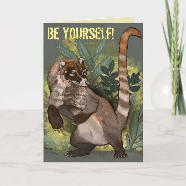 Coatamundi eller White Nposed Coati Kort (Framsida)
