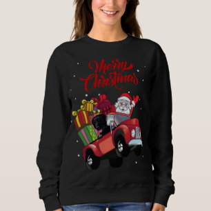 Coated Retriever med Tomte i röd lastbil T Shirt