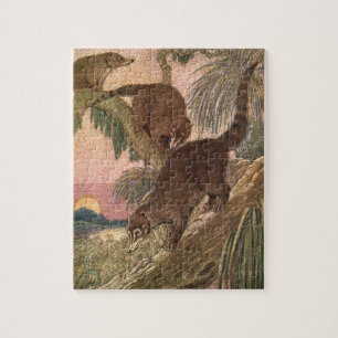 Coatimundi av Louis Sargent, Vintage Wild Animals Pussel