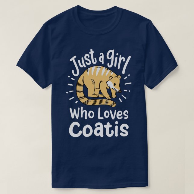 Coatis Coati Älskare T Shirt (Design framsida)