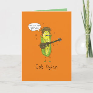 Cob Dylan Musician Maj Funny Greeting Card Kort