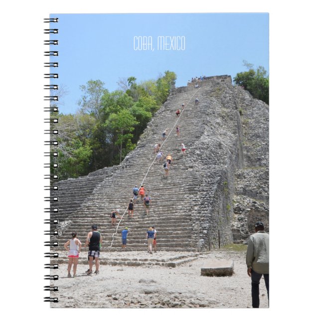 Coba Mayan Pyramid Yucatan Landmark Mexiko Anteckningsbok (Framsidan)