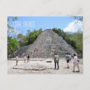 Coba Pyramid Mayan Ruins Yucatan Peninsula Mexiko Vykort