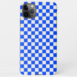 Cobalt and cream checkerboard pattern