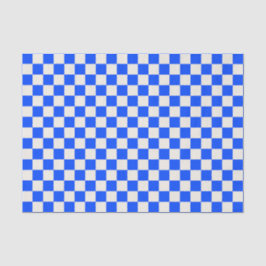Cobalt and cream checkerboard pattern