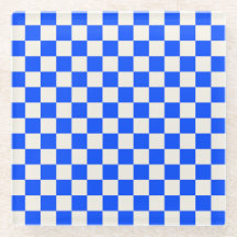 Cobalt and cream checkerboard pattern