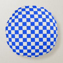Cobalt and cream checkerboard pattern