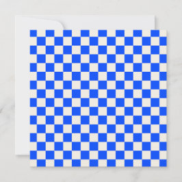 Cobalt and cream checkerboard pattern tack kort