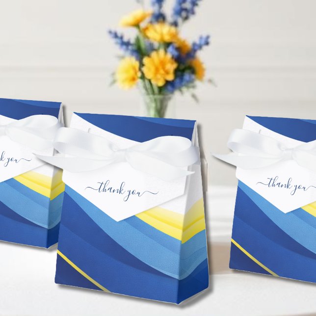 Cobalt Blue and Yellow Wedding Favor Boxes Presentaskar (Cobalt Blue and Yellow Wedding Favor Boxes )
