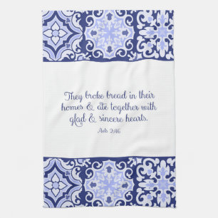 Cobalt Blue Bible Verse, de Fattiga Bread Kökshandduk