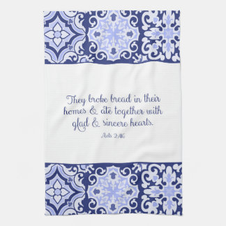 Cobalt Blue Bible Verse, de Fattiga Bread Kökshandduk