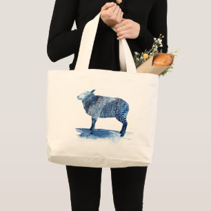 Cobalt Blue Boskap - Får Jumbo Tygkasse