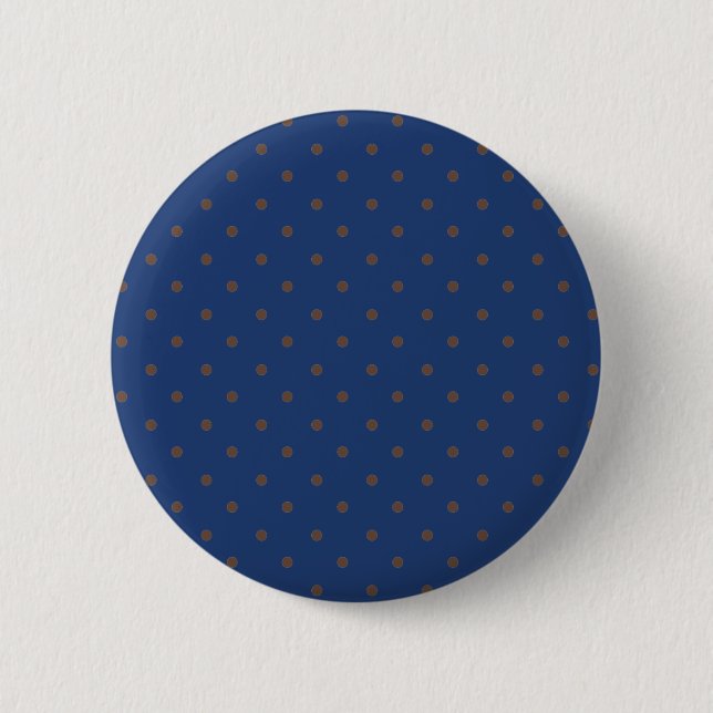 Cobalt Blue Brown Polka dots. Behöver du mer luft? Knapp (Framsida)