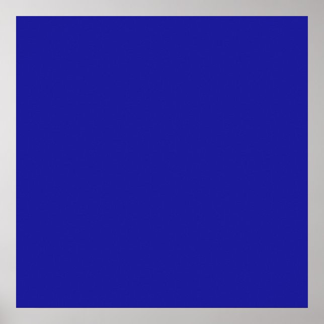 Cobalt Blue Färg Poster (Framsidan)