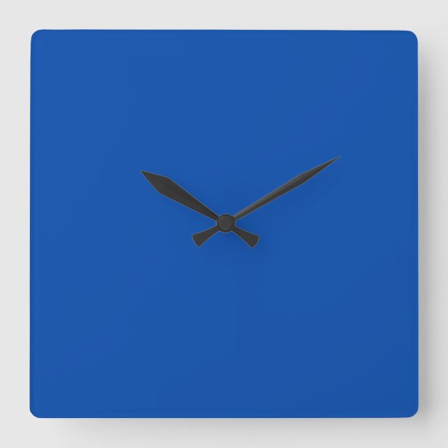 Cobalt Blue Fyrkantig Klocka (Framsida)