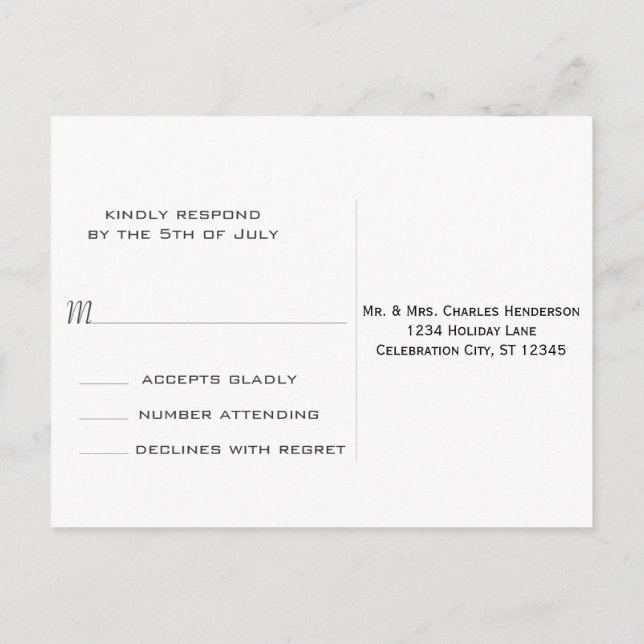 Cobalt Blue Heart Löv Träd Bröllop OSA Inbjudan Vykort (Baksida)