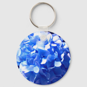 Cobalt Blue Hydrangea Nyckelring